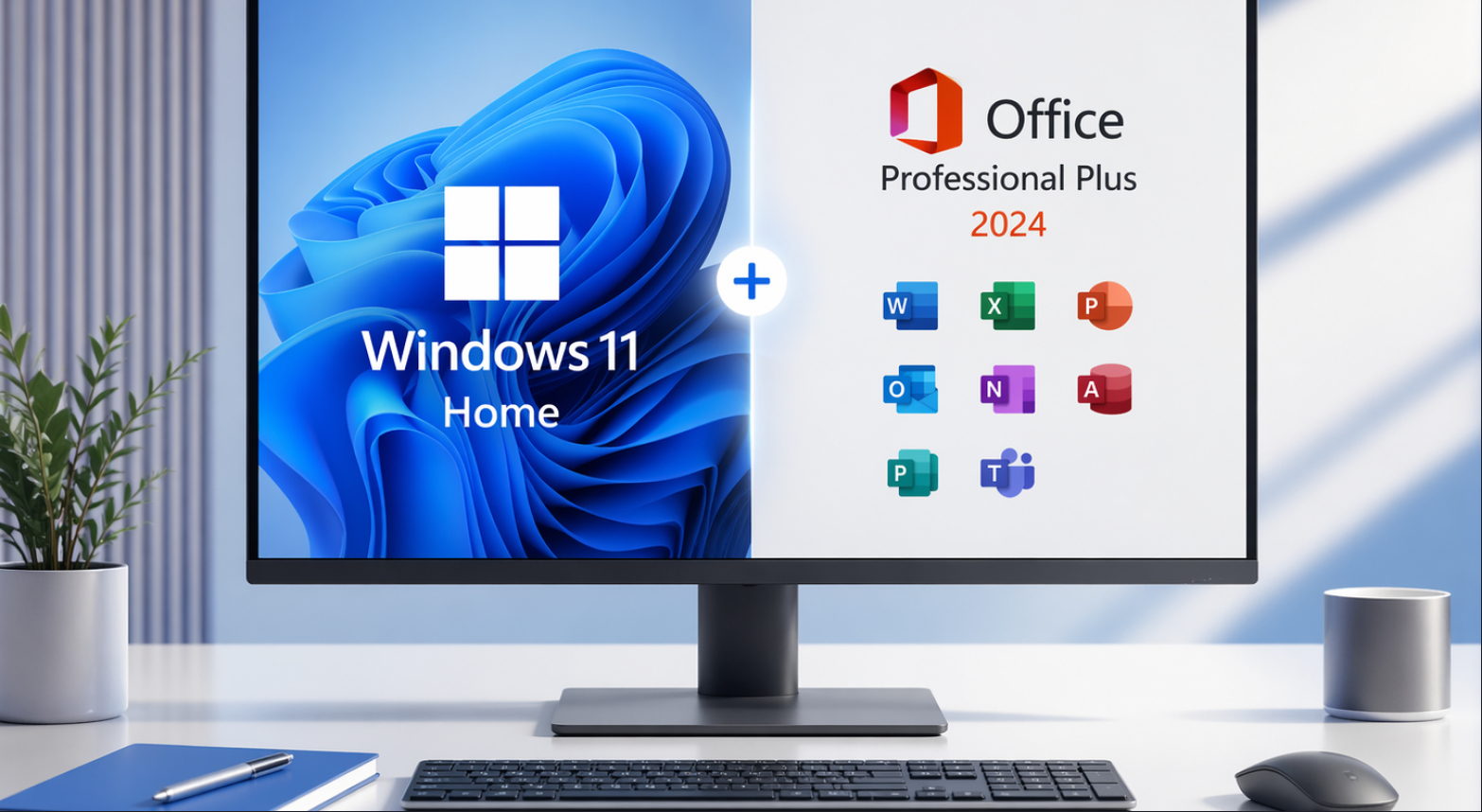 Windows 11 Home + Office 2024 Pro Plus - 2 Windows 11 Home + Office 2024 Pro Plus - key4gg.com - 2